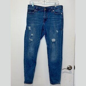 True Religion Halle Blue Cotton Mid-Rise Super Skinny Jeans Women’s Size 33